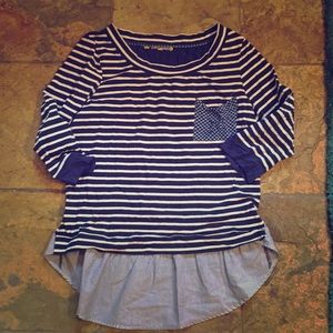 EUC 3/4” Sleeve Layered Anthropologie Top